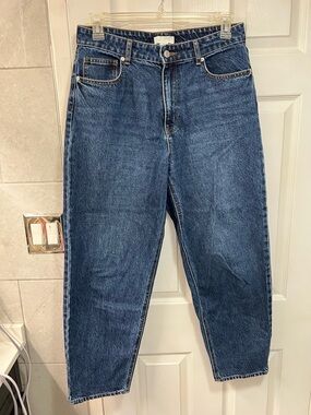 H&M Cropped Dark Blue Denim Jeans